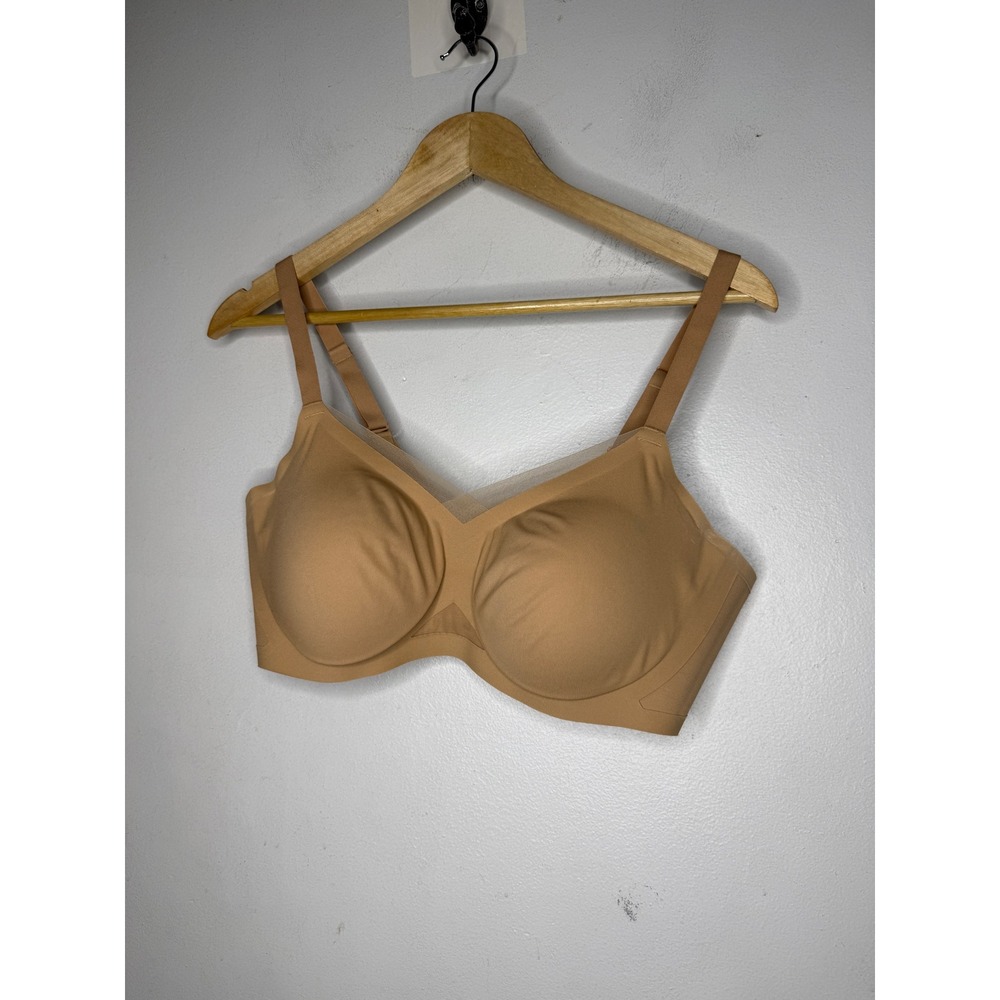 Honeylove Crossover Bra Tan Nude Wire-Free XL 38D 38DD LWBRO302V3